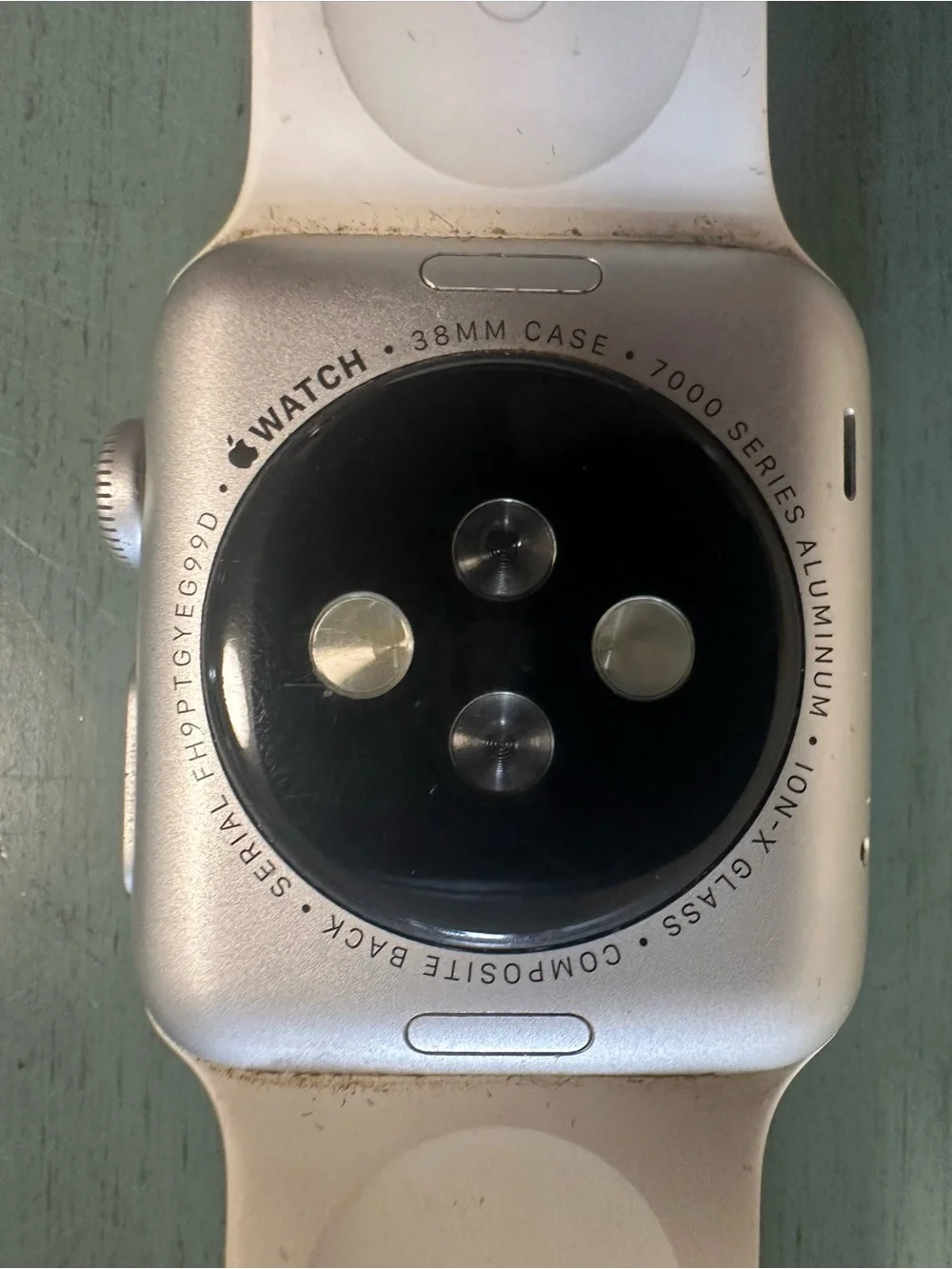 Apple Watch Series 1 in White with Gray Nylon Replacement Strap